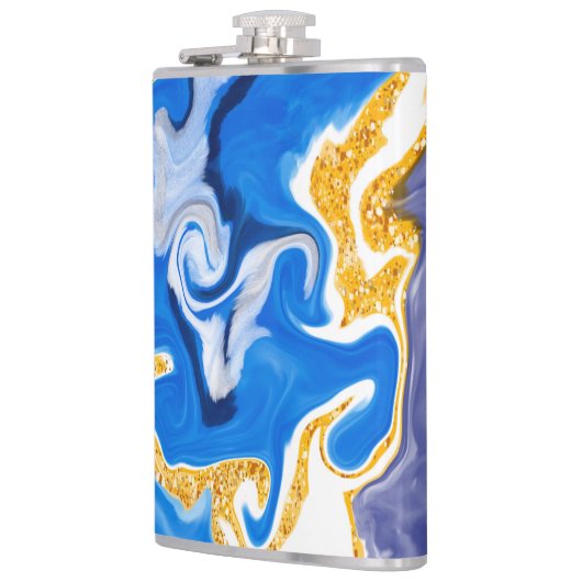 Mooie Blauwe, gouden en witte zwembroeken als wate Heupfles (Links)