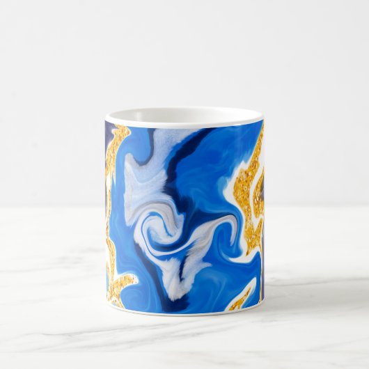 Mooie Blauwe, gouden en witte zwembroeken als wate Koffiemok (Center)