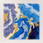 Mooie Blauwe, gouden en witte zwembroeken als wate Legpuzzel (Horizontaal)