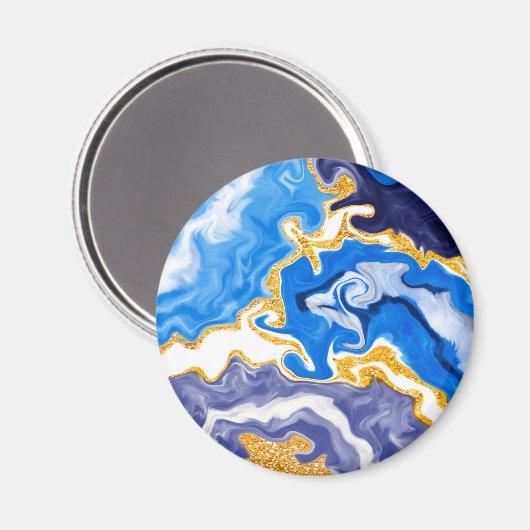 Mooie Blauwe, gouden en witte zwembroeken als wate Magneet (Voorkant / Achterkant)