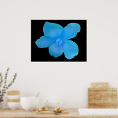 Mooie blauwe, groene aanstekerafdruk poster (Keuken)