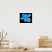 Mooie blauwe, groene aanstekerafdruk poster (Keuken)