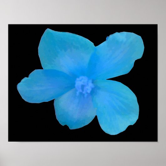 Mooie blauwe, groene aanstekerafdruk poster (Voorkant)