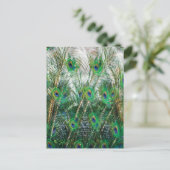 Mooie blauwe groene goudkleuren, vreskieveren briefkaart (Staand voorkant)