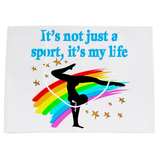 MOOIE BLAUWE GYMNASTIEK IS MIJN LEVENSONTWERP LARGE CADEAUTASJE (Voorkant)