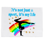 MOOIE BLAUWE GYMNASTIEK IS MIJN LEVENSONTWERP LARGE CADEAUTASJE (Achterkant)