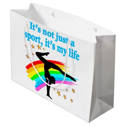 MOOIE BLAUWE GYMNASTIEK IS MIJN LEVENSONTWERP LARGE CADEAUTASJE (Achterkant Gekanteld)