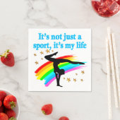 MOOIE BLAUWE GYMNASTIEK IS MIJN LEVENSONTWERP SERVETTEN (Insitu)