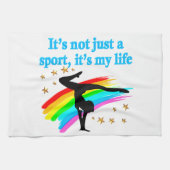 MOOIE BLAUWE GYMNASTIEK IS MIJN LEVENSONTWERP THEEDOEK (Horizontaal)