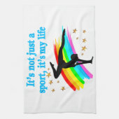 MOOIE BLAUWE GYMNASTIEK IS MIJN LEVENSONTWERP THEEDOEK (Verticaal)