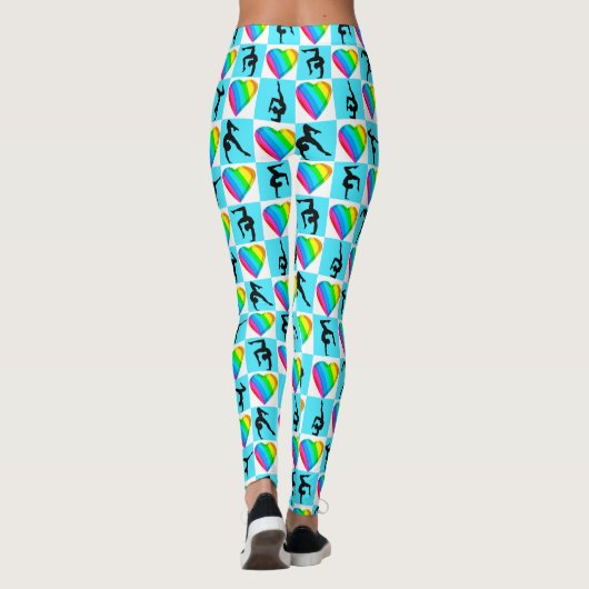 MOOIE BLAUWE GYMNASTIEK MEISJE LEGGINGS (Achterkant)