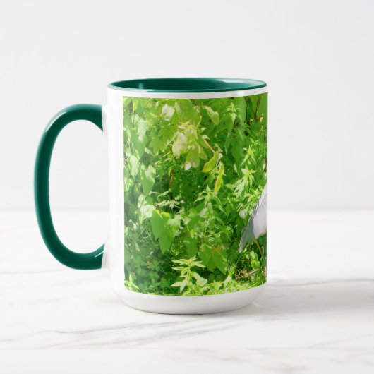 Mooie blauwe haron in de wilde mok (Links)