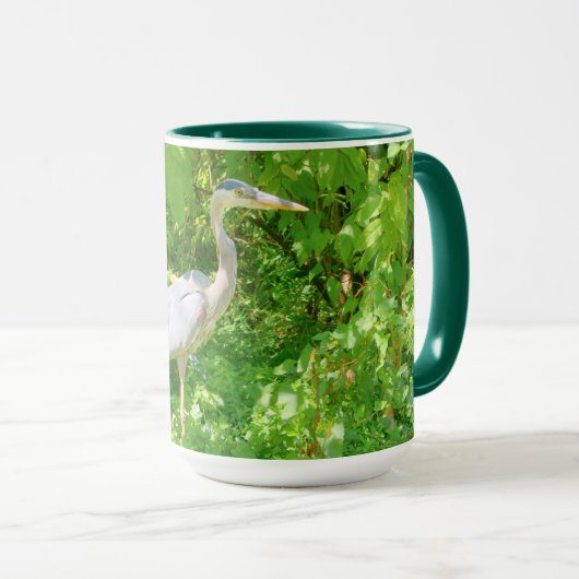 Mooie blauwe haron in de wilde mok (Voorkant rechts)