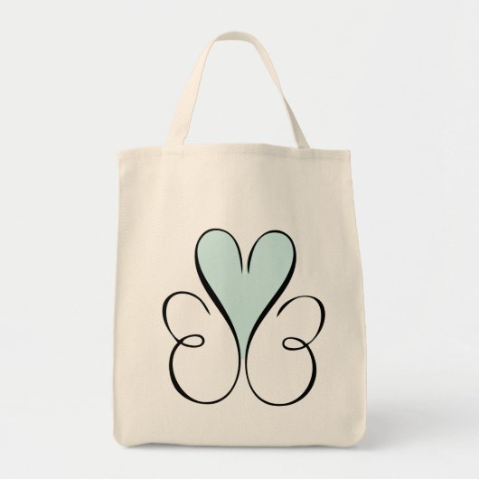 Mooie Blauwe Hart Tote Bag (Voorkant)