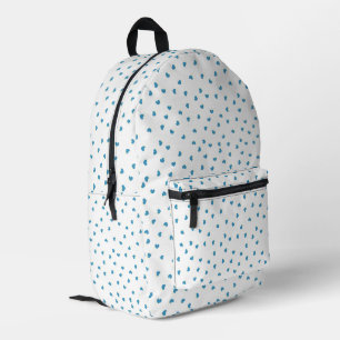 Mooie Blauwe Hartpatroon Minimalistisch Bedrukte Rugzak