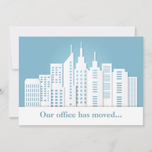 Mooie Blauwe Hemel Business Adreswijziging Aankondiging (Voorkant)