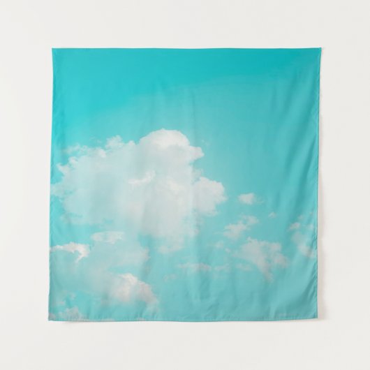 Mooie blauwe hemel en wolken met daglicht natura wandkleed (Voorkant)