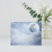 Mooie Blauwe Hemel met Flying Swans Samen Briefkaart (Staand voorkant)