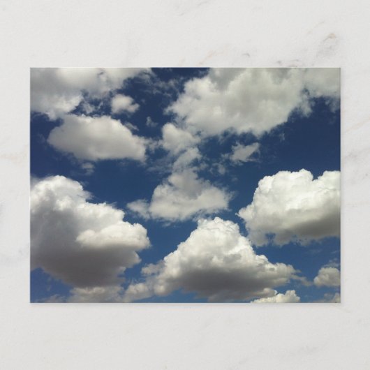 Mooie blauwe hemel met Puffy White Clouds Briefkaart (Voorkant)
