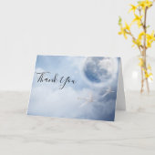 Mooie blauwe hemel met vliegende zwanen Dank je we Kaart (Gele Bloem)