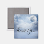 Mooie blauwe hemel met vliegende zwanen Dank je we Magneet (Voorkant / Achterkant)