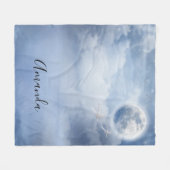 Mooie blauwe hemel met vliegende zwanen fleece deken (Voorkant (Horizontaal))