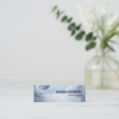 Mooie blauwe hemel met vliegende zwanen mini visitekaartje (Staand voorkant)