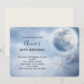 Mooie blauwe hemel met vliegende zwanen op zaterda kaart (Voorkant / Achterkant)