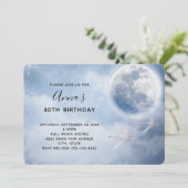 Mooie blauwe hemel met vliegende zwanen op zaterda kaart (Staand voorkant)