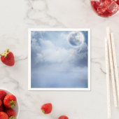 Mooie blauwe hemel met vliegende zwanen servet (Insitu)