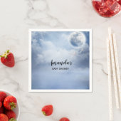 Mooie blauwe hemel met vliegende zwanen servet (Insitu)