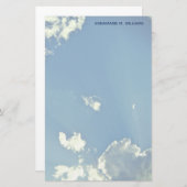 Mooie blauwe hemelwolken briefpapier (Voorkant / Achterkant)