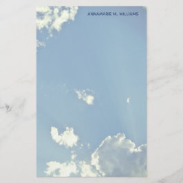 Mooie blauwe hemelwolken briefpapier