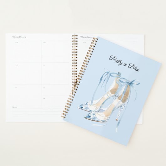 Mooie blauwe hoge hakken planner (Display)