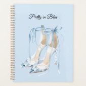 Mooie blauwe hoge hakken planner (Voorkant)