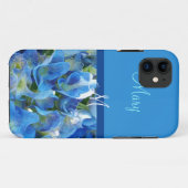 Mooie blauwe hortensia bloemstuk Case-Mate iPhone case (Achterkant (horizontaal))