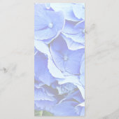 Mooie Blauwe Hortensia Menu (Achterkant)