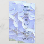 Mooie Blauwe Hortensia Menu (Voorkant / Achterkant)