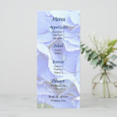Mooie Blauwe Hortensia Menu (Staand voorkant)