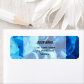 mooie blauwe hydrangea bloemen adresetiketten. etiket (Insitu)