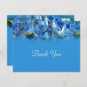 Mooie blauwe hydrangebloemen dank u briefkaart (Voorkant / Achterkant)