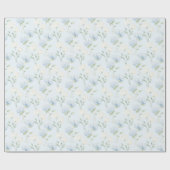 Mooie Blauwe Hyndrangea Bloemen Bruiloft Cadeaupapier (Vlak)