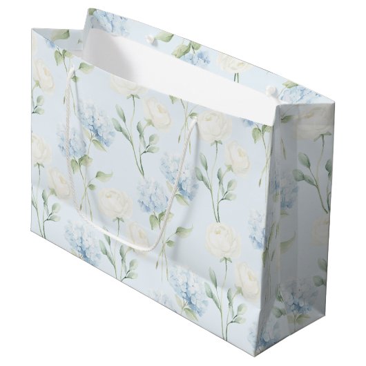 Mooie Blauwe Hyndrangea Bloemen Bruiloft Groot Cadeauzakje (Voorkant Gekanteld)