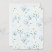 Mooie Blauwe Hyndrangea Bloemen Bruiloft Kaart (Achterkant)