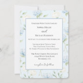 Mooie Blauwe Hyndrangea Bloemen Bruiloft Kaart (Voorkant)