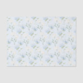 Mooie Blauwe Hyndrangea Bloemen Bruiloft Tissuepapier (Voorkant)