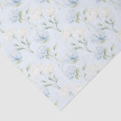 Mooie Blauwe Hyndrangea Bloemen Bruiloft Tissuepapier (Detail)