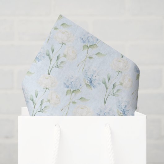 Mooie Blauwe Hyndrangea Bloemen Bruiloft Tissuepapier (Cadeauzakje)