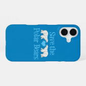 Mooie Blauwe Ijsbeer iPhone 16 Hoesje (Achterkant horizontaal)