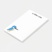 Mooie Blauwe IJsvogel Vogel Kunst Post-it® Notes (Schuin)